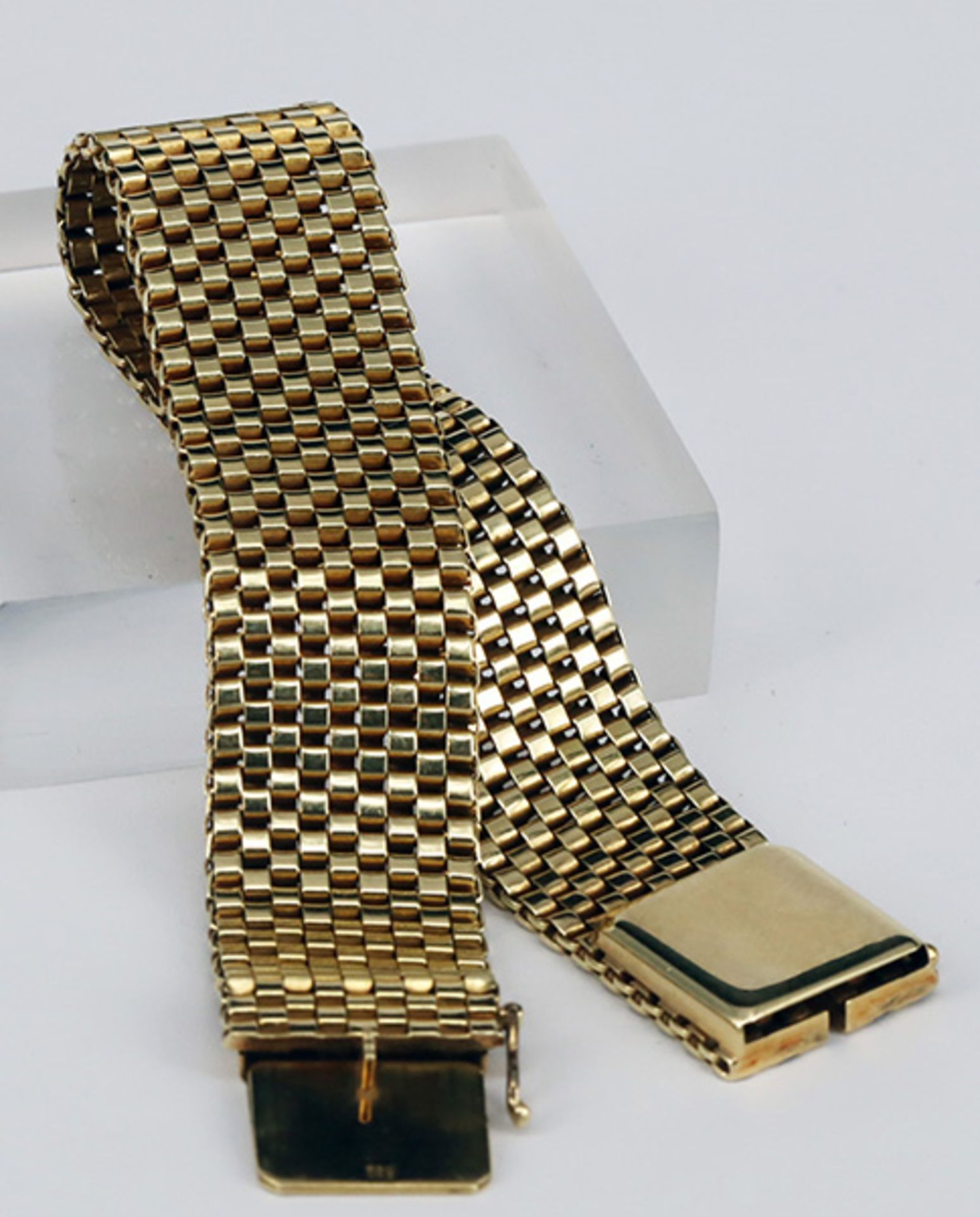 Armband, 585er GG, mit Kastenschloss und Sicherheitsachter, L 19 cm, 34,4 g - Image 4 of 5