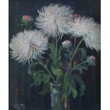 Carl Maria Fell, Stillleben mit Chrysanthemen. Signiert, Öl/Lwd, 61 x 50 cm. Carl Maria Fell,