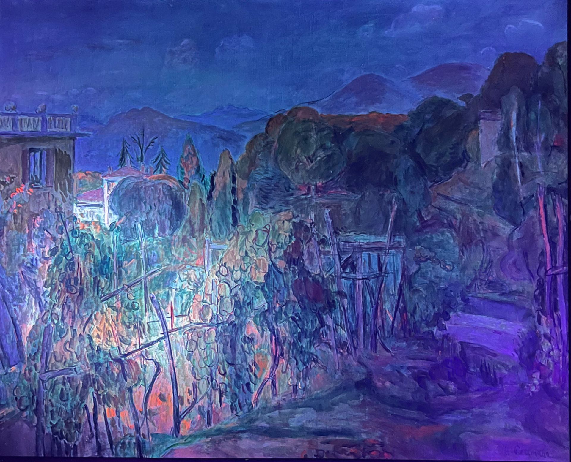 Hans Purrmann (1880-1966), Italienische Landschaft mit Blick auf Häuser, einen verwunschenen Garten, - Bild 7 aus 11