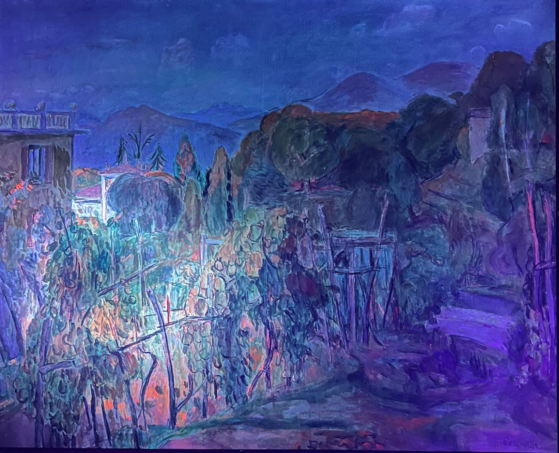 Hans Purrmann (1880-1966), Italienische Landschaft mit Blick auf Häuser, einen verwunschenen Garten, - Image 7 of 11