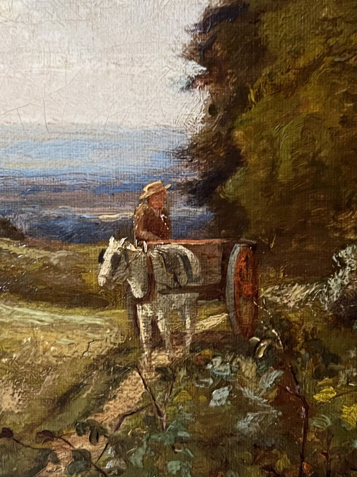 Drei Gemälde: Carl Dölcher (österr. Landschaftsmaler des 19. Jhds.), Hirsche in Waldlandschaft, - Bild 7 aus 19