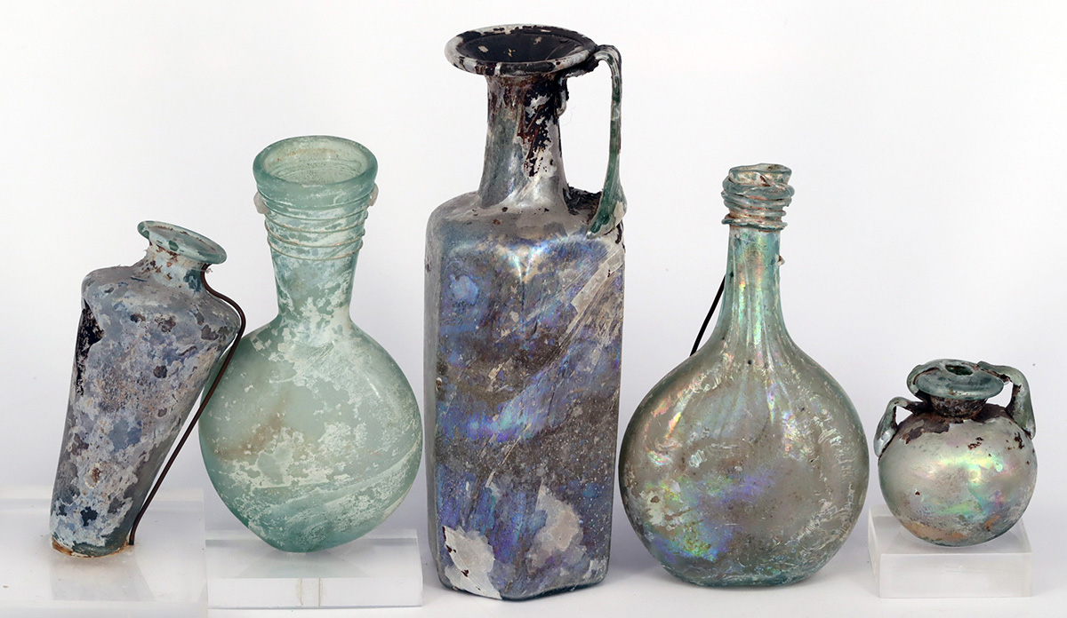 Konvolut von 5 antiken Glasobjekten, Sammlungsauflösung (Angaben aus privatem Sammlungskatalog - Image 4 of 6