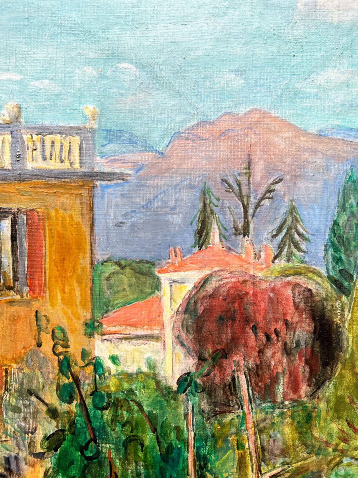 Hans Purrmann (1880-1966), Italienische Landschaft mit Blick auf Häuser, einen verwunschenen Garten, - Bild 5 aus 11