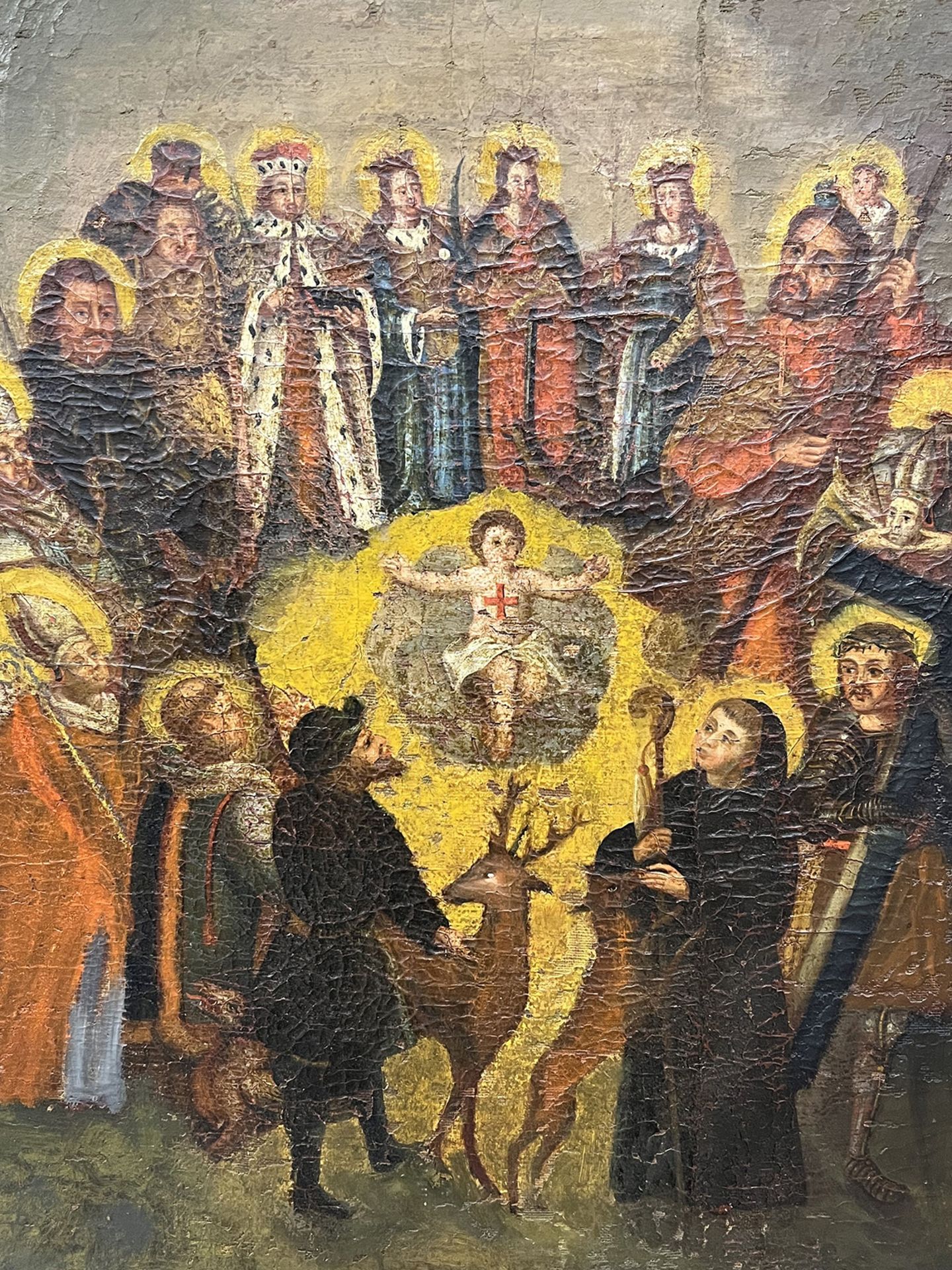 Verehrung des Jesusknaben durch die 14 Nothelfer/ Adoration of Christ child by the 14 holy helpers - Image 3 of 5