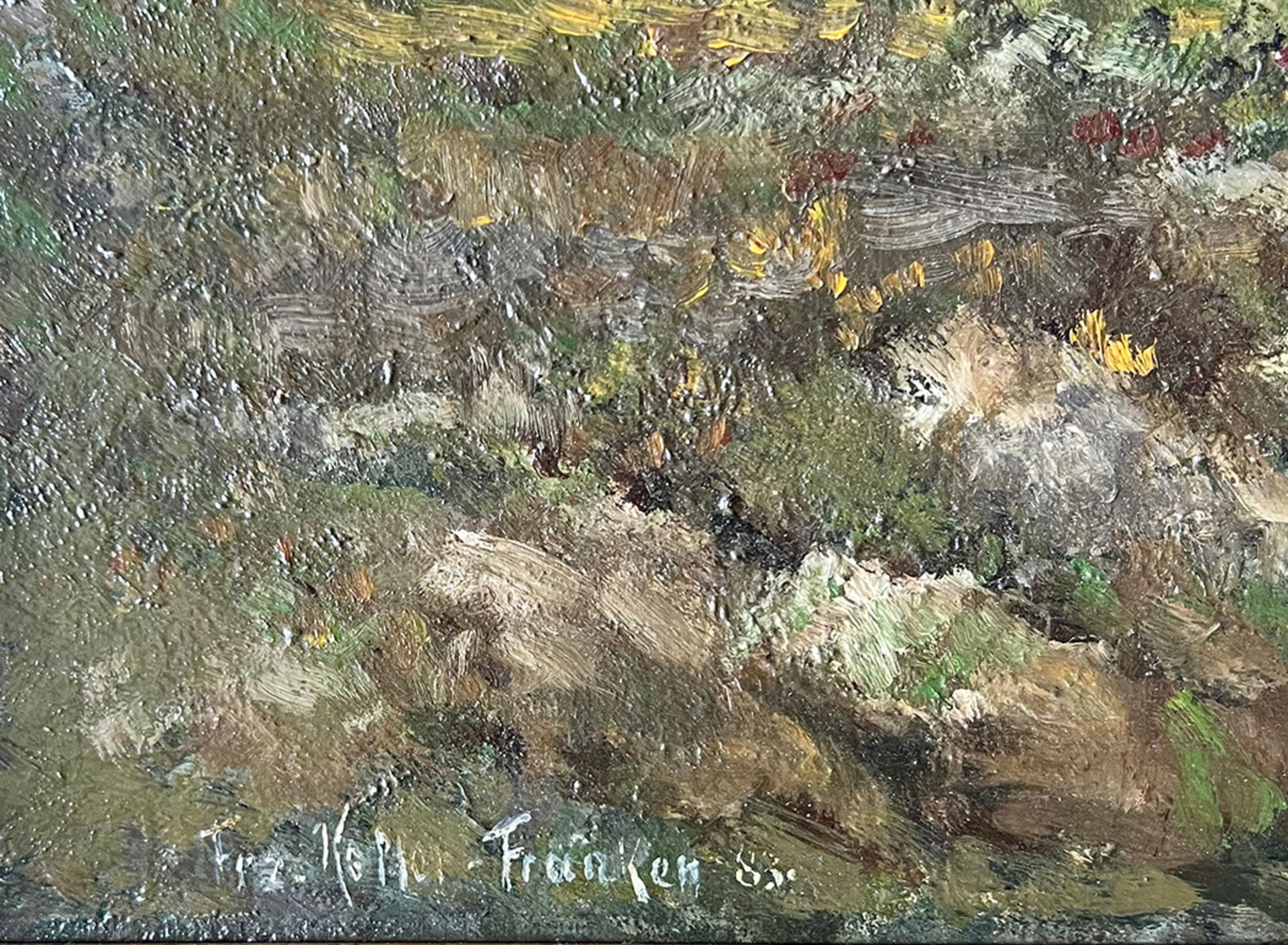 Vier Landschaften: Boler, Landschaft mit Flußlauf und Birken, signiert, Öl/Lwd, 31 x 25,5 cm; 2 x - Image 6 of 13