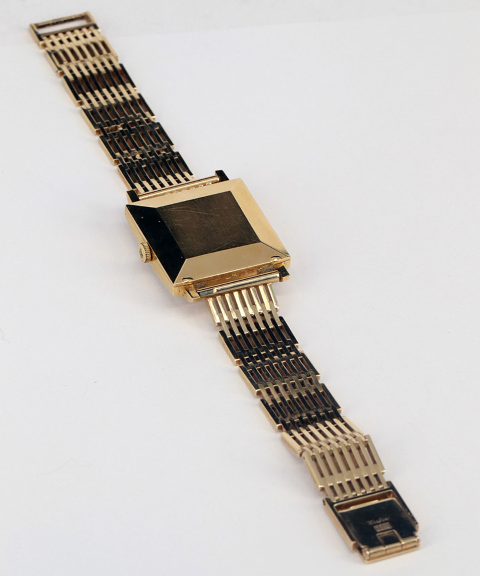 Girard-Perregaux, Herrenarmbanduhr mit quadratischem Zifferblatt, 3 x 3 cm, Stabindices, Datum und - Image 2 of 5