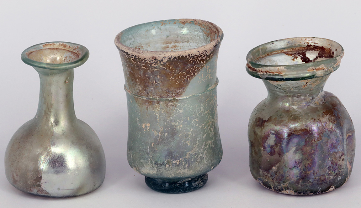 Konvolut von 6 antiken Glasobjekten, Sammlungsauflösung (Angaben aus privatem Sammlungskatalog - Image 3 of 14