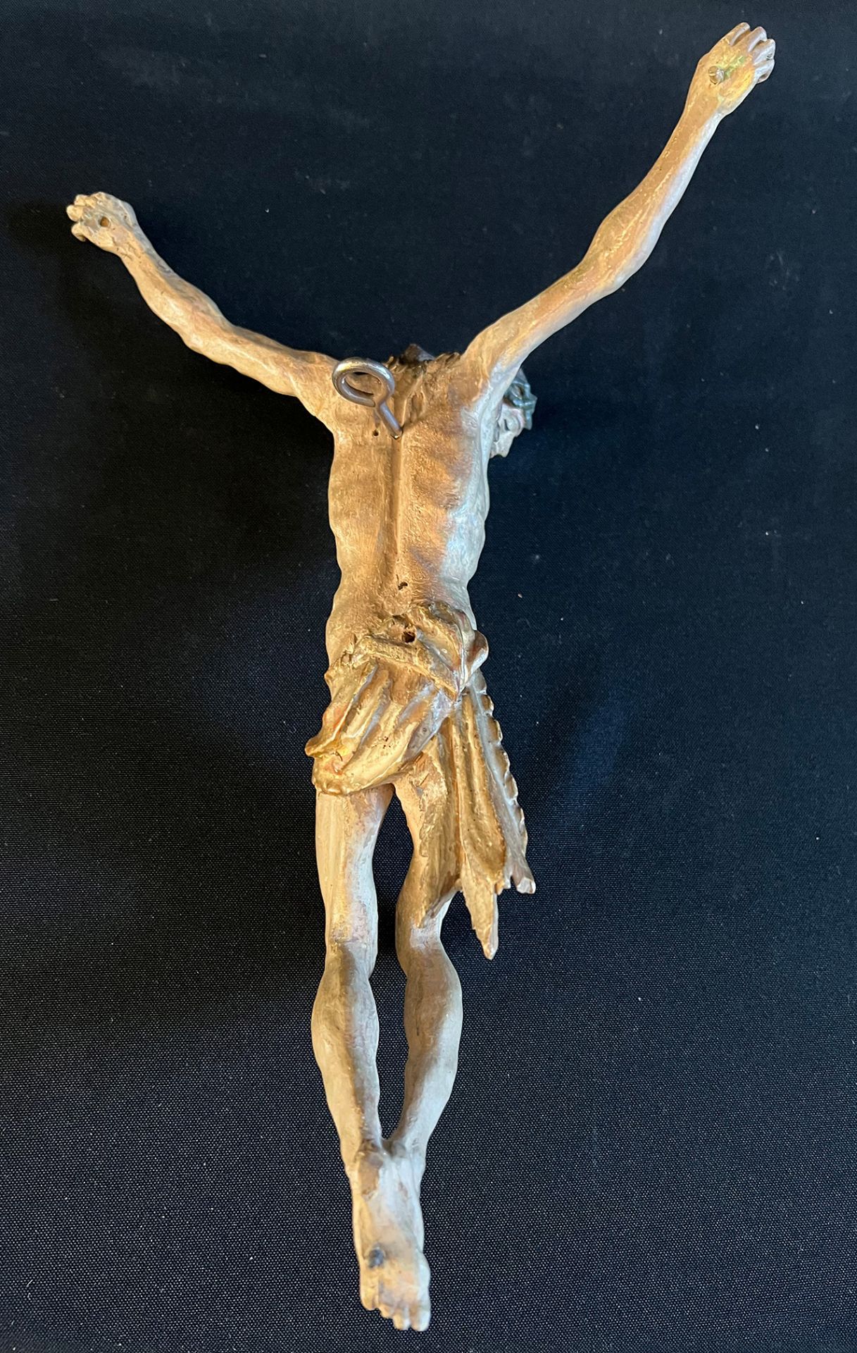 Christliches Konvolut: 2 Corpora Christi (mit Nägeln, H 33 cm; mit beigegebenen Armen, H 23 cm), 1 - Bild 7 aus 9