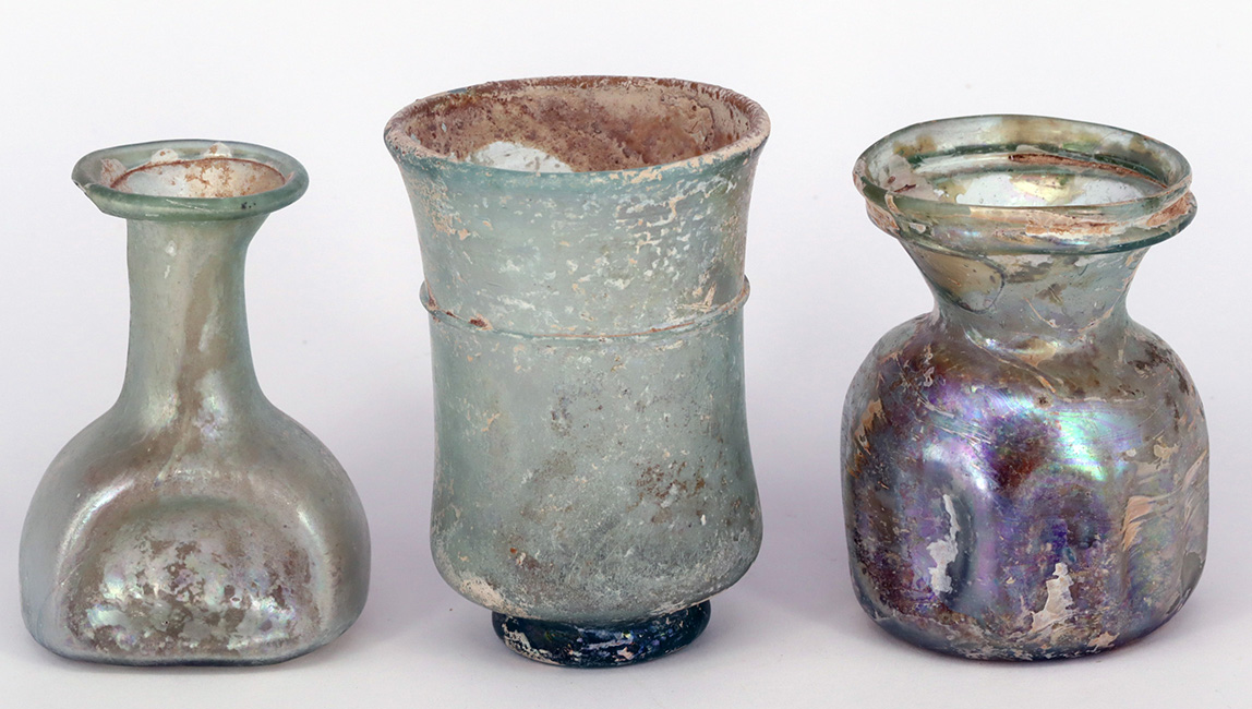 Konvolut von 6 antiken Glasobjekten, Sammlungsauflösung (Angaben aus privatem Sammlungskatalog - Image 4 of 14