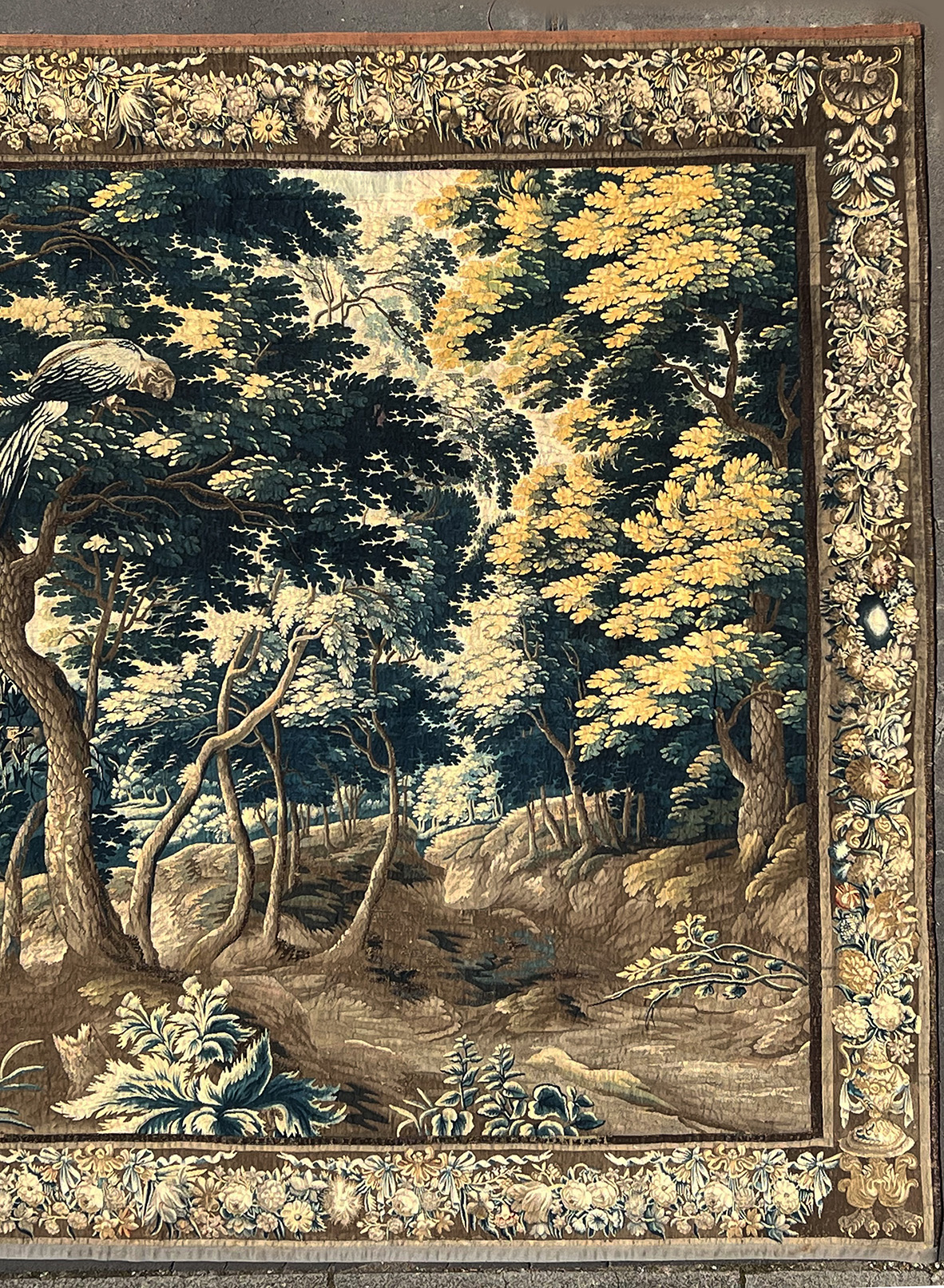 Große Tapisserie, 310 x 460 cm. Flandern, 18. Jahrhundert. Prächtiger, flämischer Wirkteppich in den - Image 2 of 18