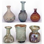 Konvolut von 6 antiken Glasobjekten, Sammlungsauflösung (Angaben aus privatem Sammlungskatalog