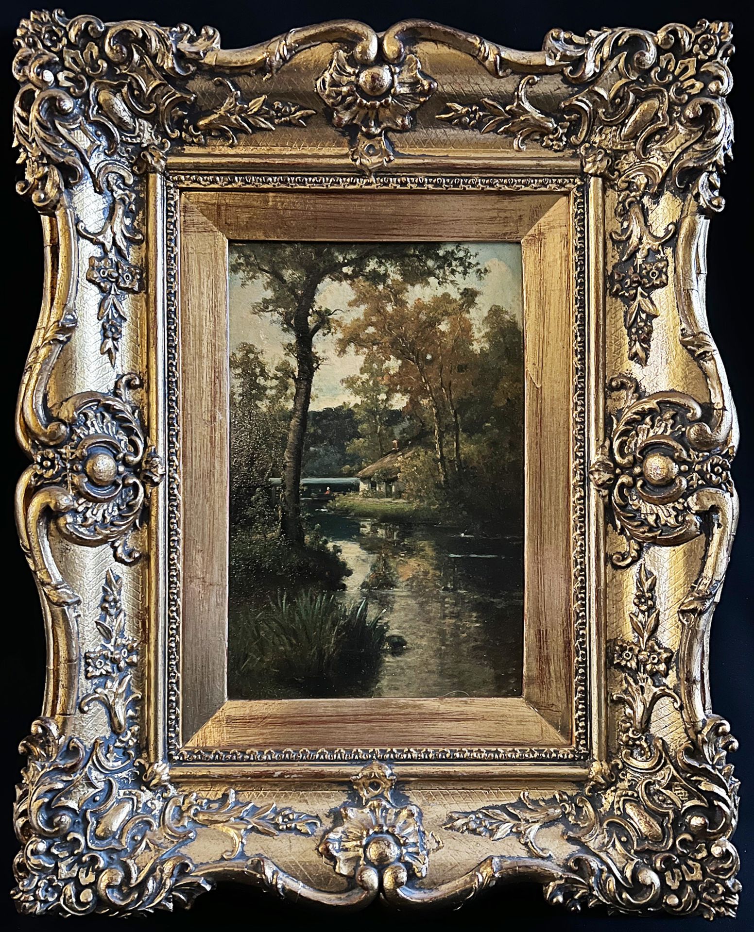 Henry John Yeend KING (1855-1924) zugeschr., Idyllische Landschaft mit Flusslauf und einer Hütte - Image 3 of 3