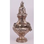 Weihrauchschwenker, Räuchergefäß, Silber, gepunzt, H 27 cm, 588gr / Incense burner, silver,