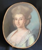 Maler des 18. Jhs., wohl Frankreich, Damenportrait, signiert " Des. Michel" PS 1776, ("Des." steht