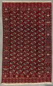 Orientteppich, Yamud, ca. 1920, Wolle auf Wolle, Alters- und Gebrauchsspuren, 218 x 361 cm. Oriental
