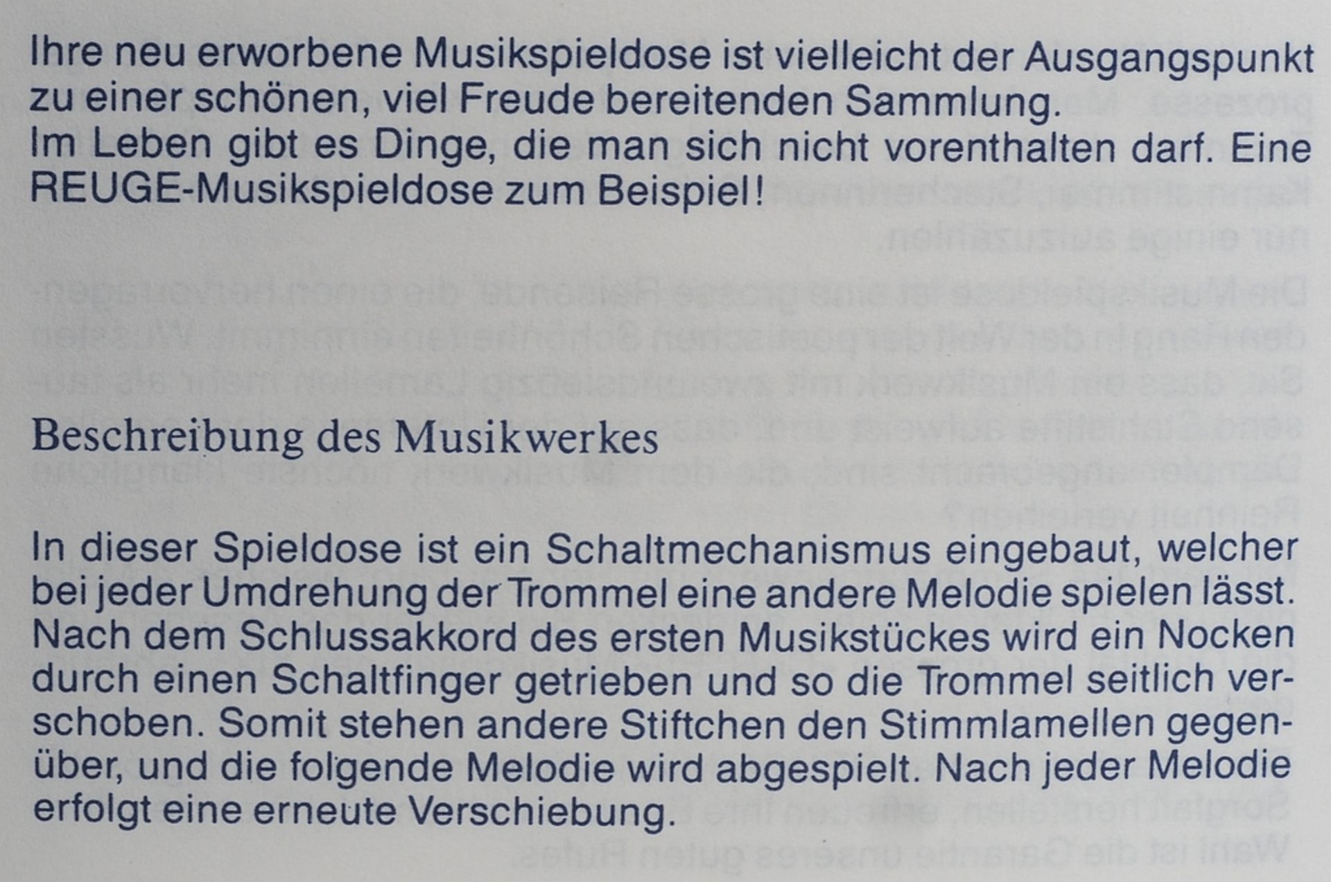 REUGE/Switzerland. Gläserne Walzen- Musikdose, "Dauphin". - Image 8 of 12