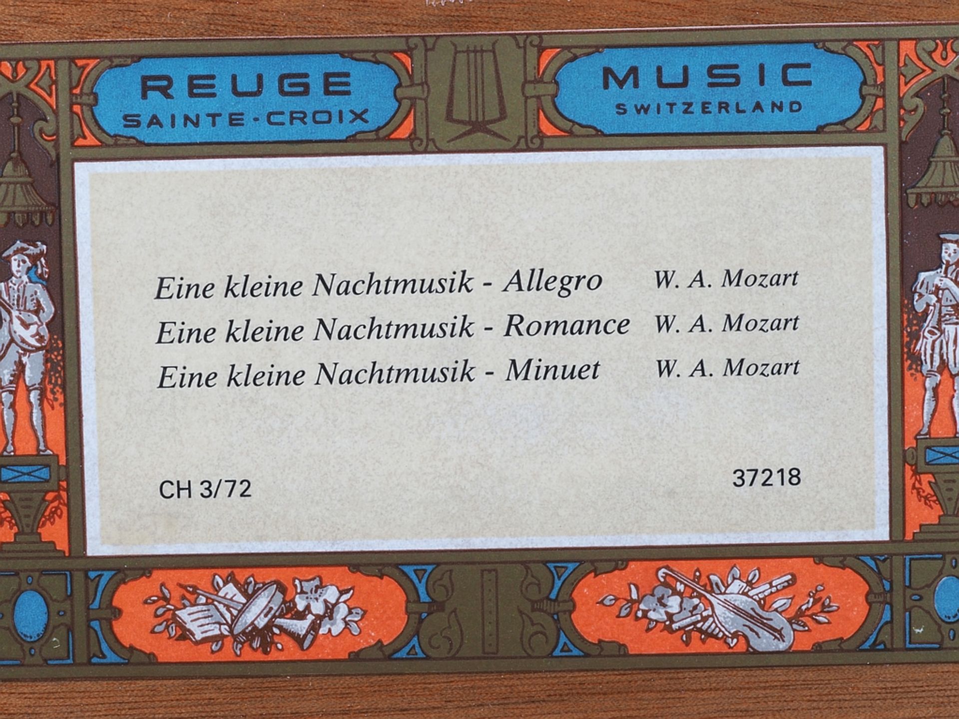 REUGE/Switzerland. Walzenspieluhr mit drei Melodien. W.A.Mozart - Bild 8 aus 10