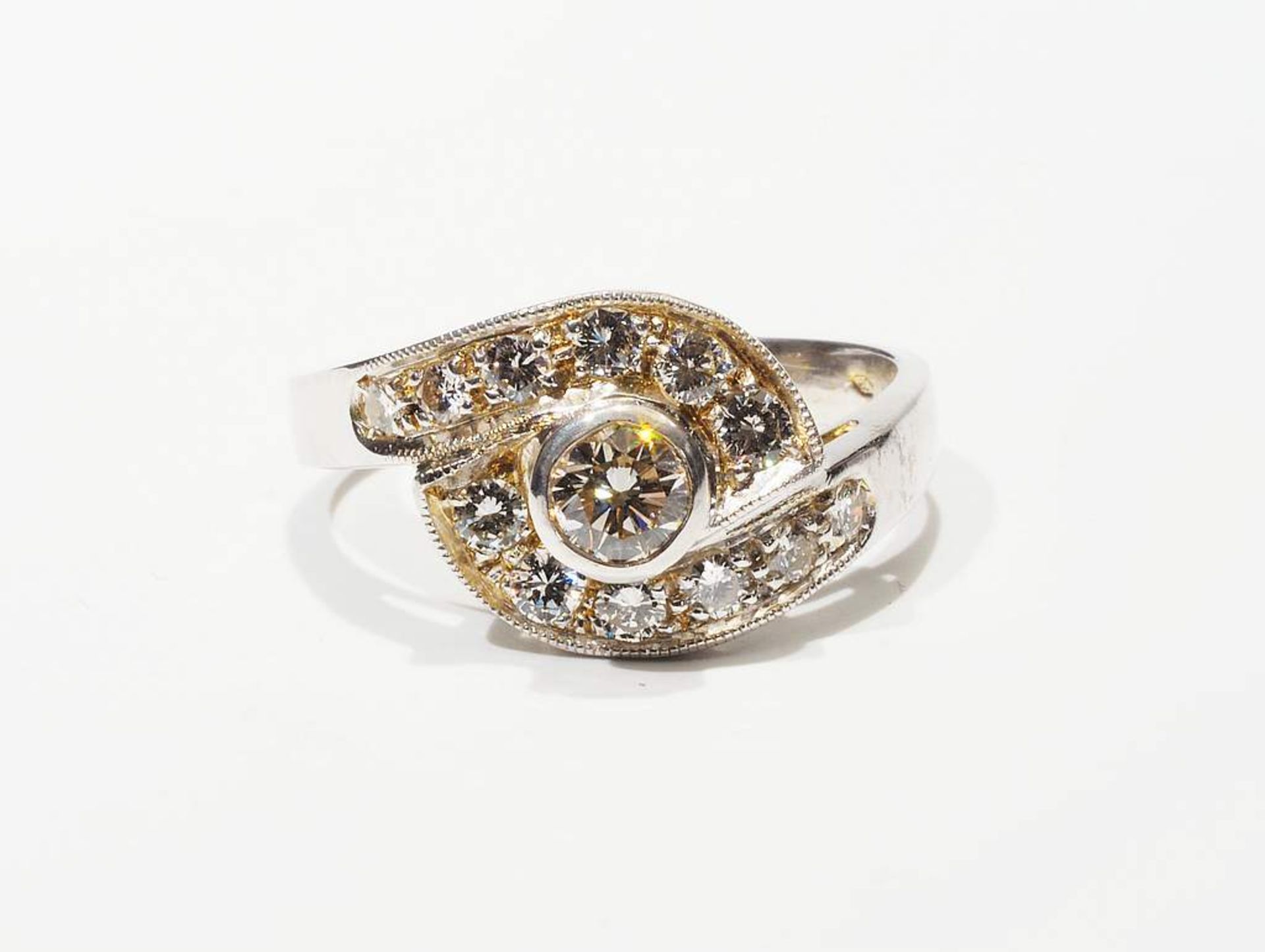 Ring mit Brillanten. 750er Weißgold. - Image 3 of 7