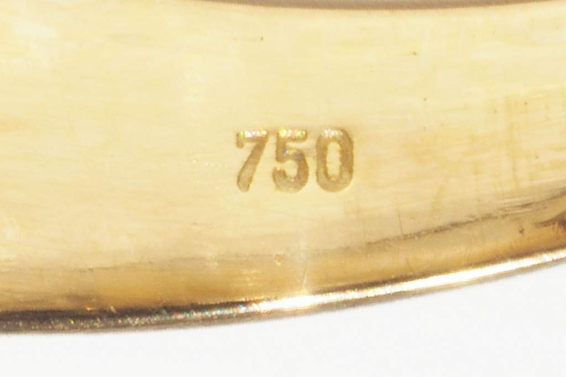 Bandring in klassischer Form, 750er Gelb- und Weißgold. - Bild 6 aus 7