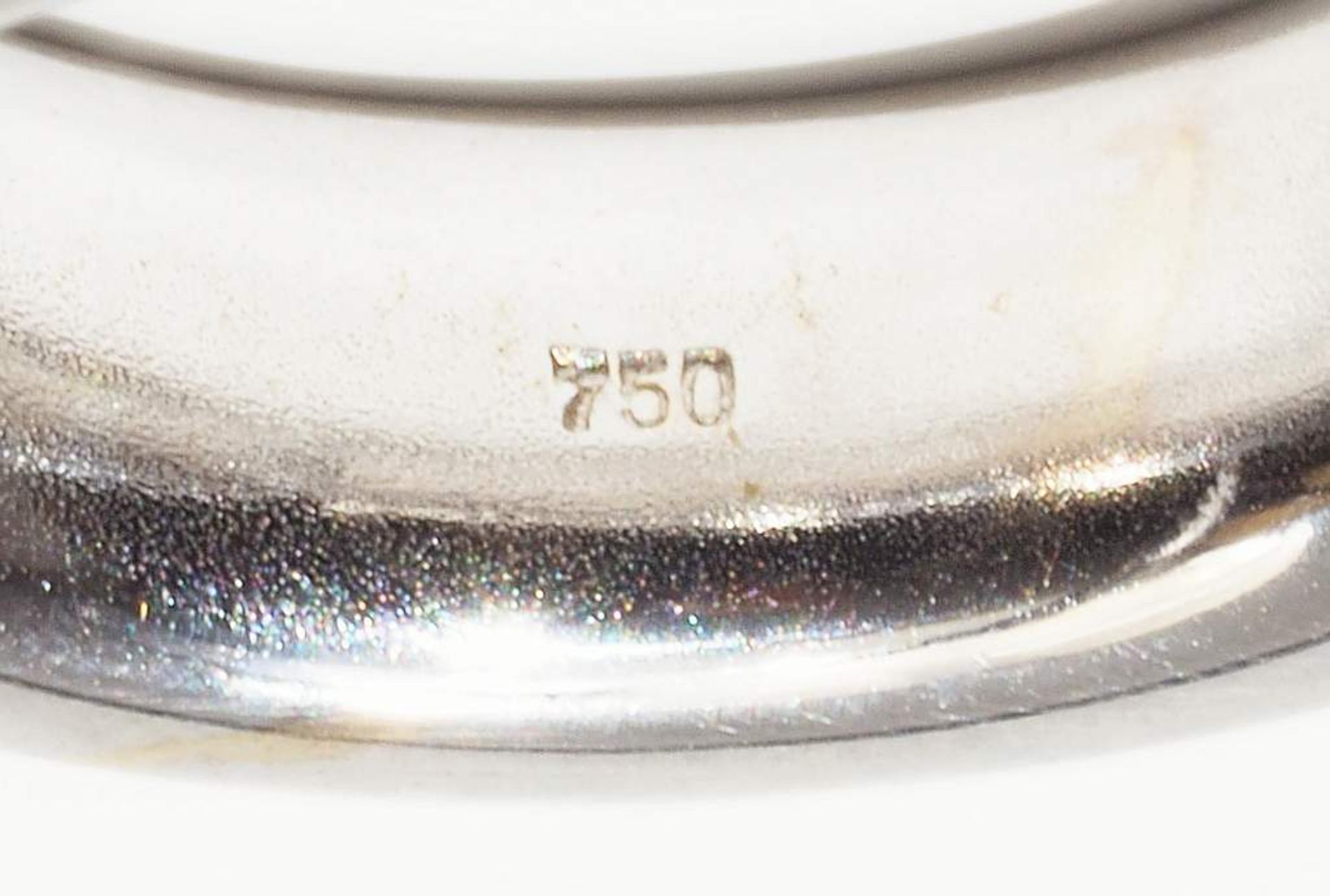 Ring, 750er Weißgold mit Brillant von 0,57 ct. - Bild 6 aus 7