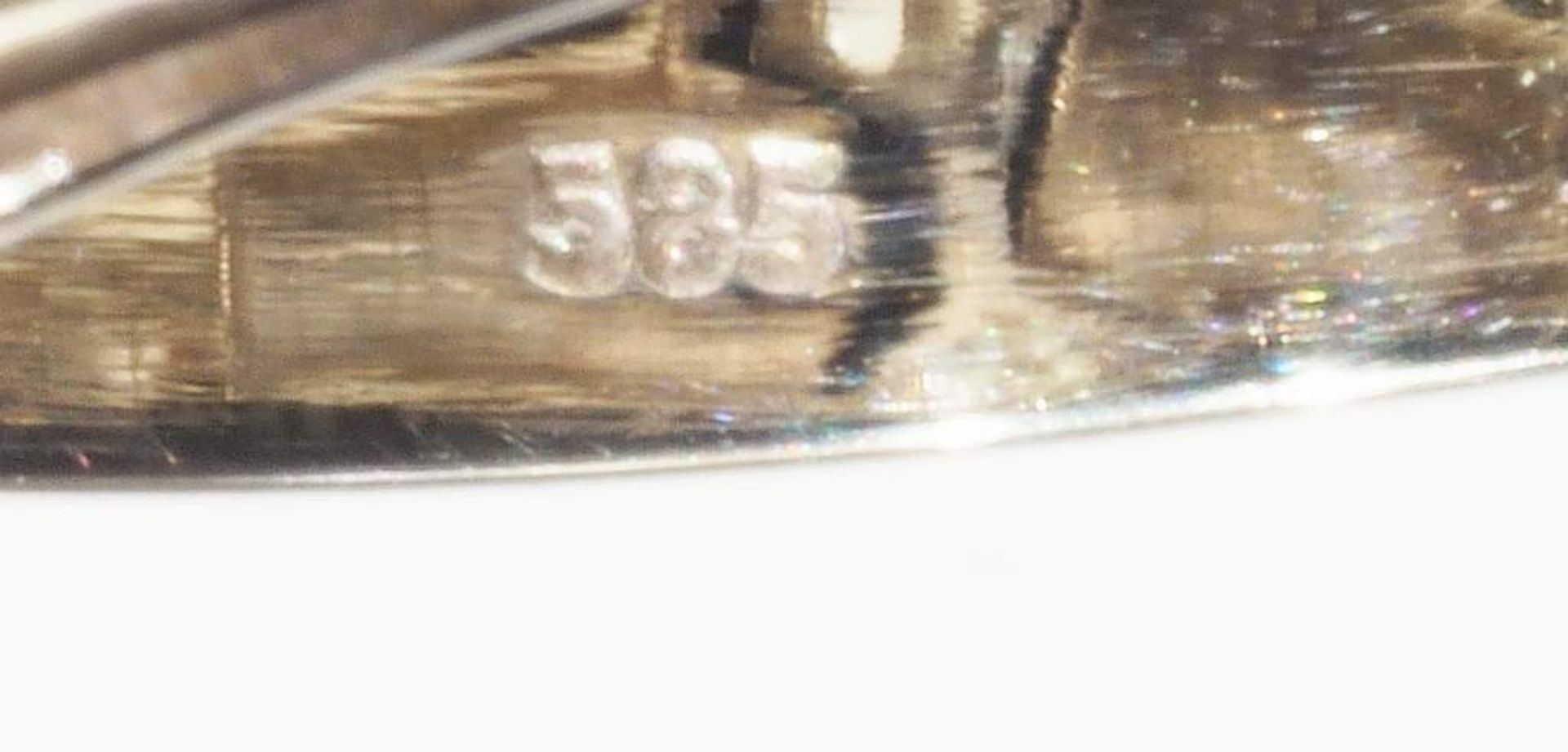 Ring, 585er Weißgold, mit zwei Brillanten. - Image 6 of 7