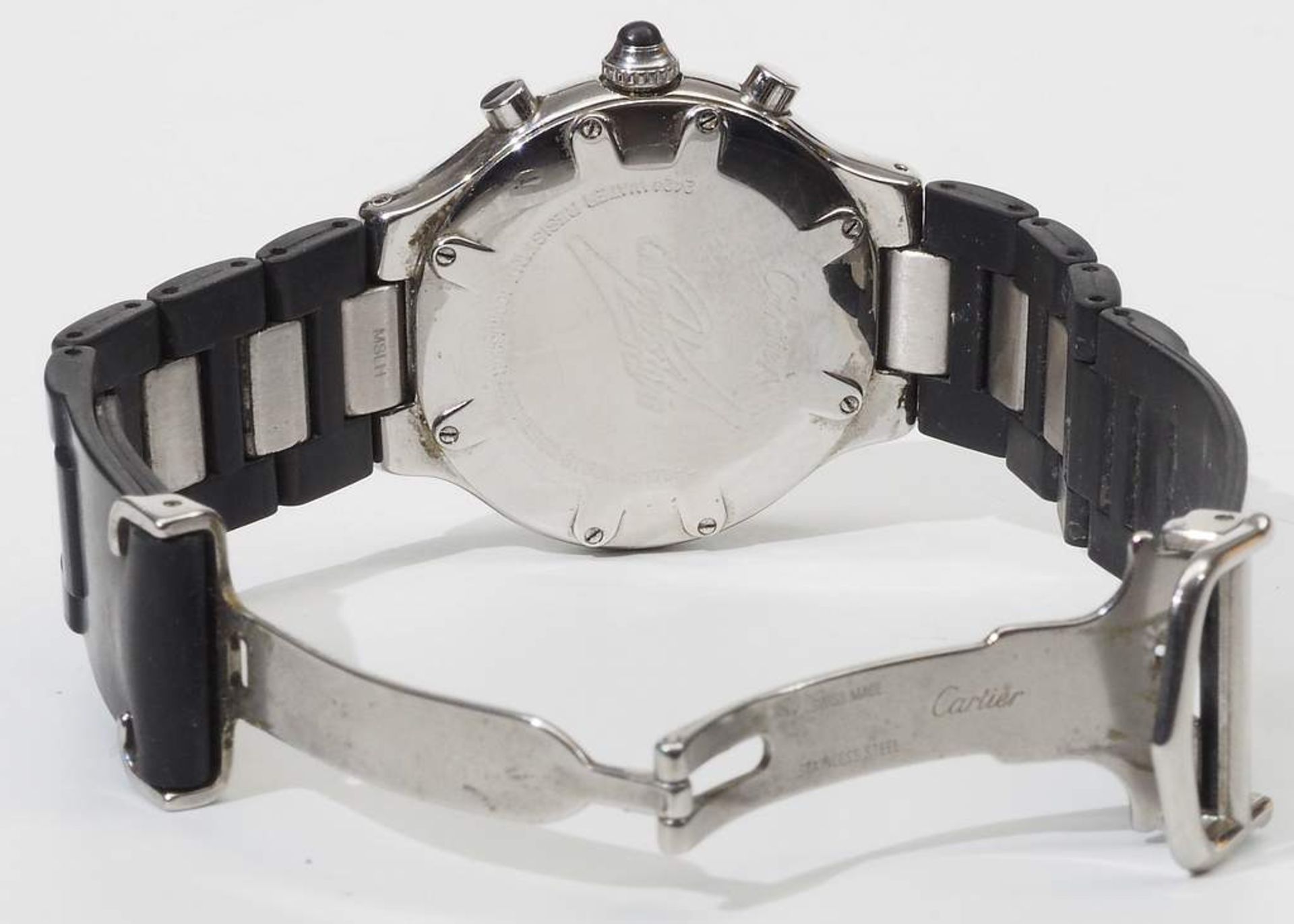 Herrenarmbanduhr/Unisex "Cartier must 21 Chronograph". - Image 6 of 8