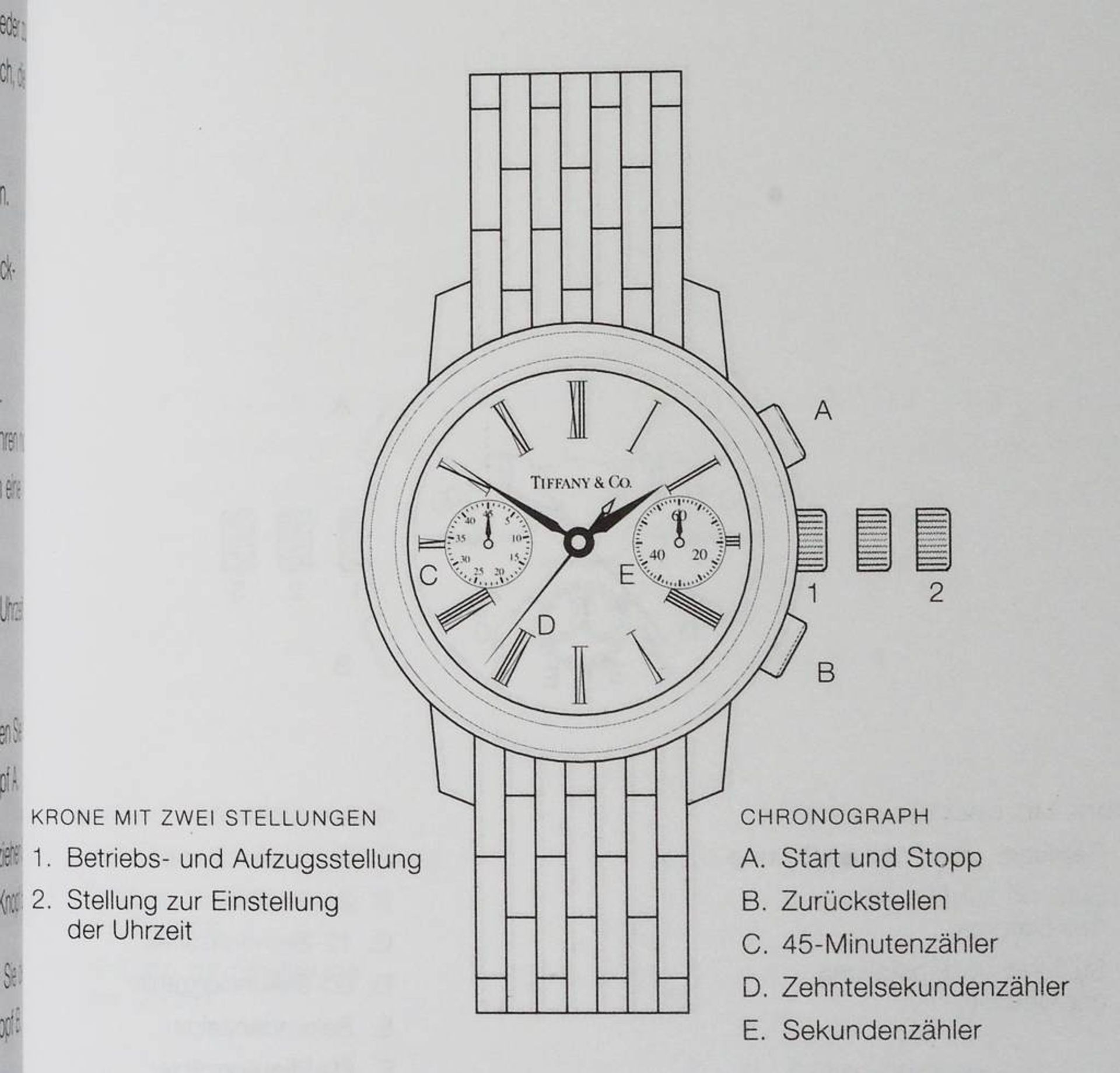 Herrenarmbanduhr TIFFANY & Co. Chronograph, Edelstahl. - Bild 9 aus 9