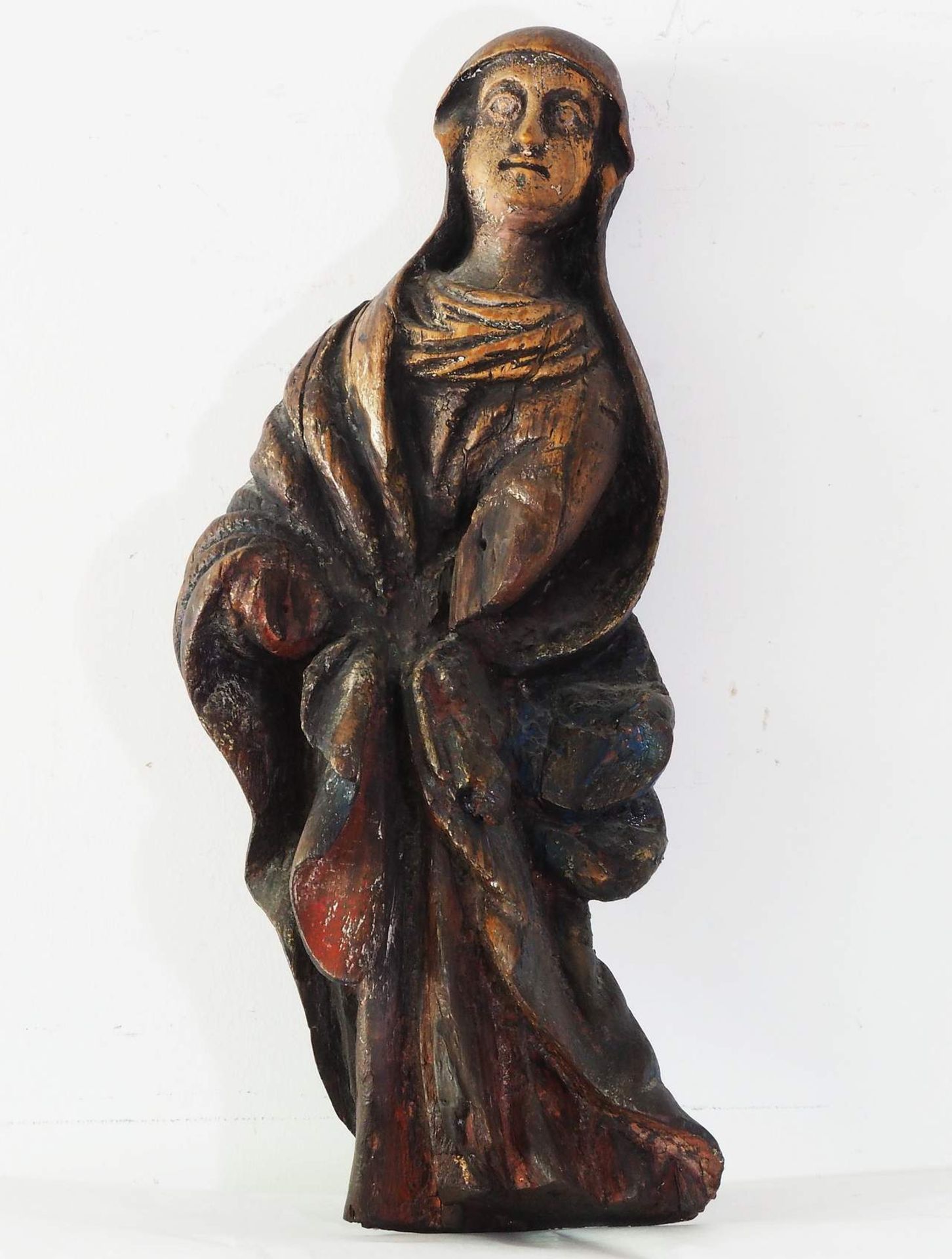 Mutter Gottes, Alpenländisch, Mitte 16. Jahrhundert. - Image 2 of 7