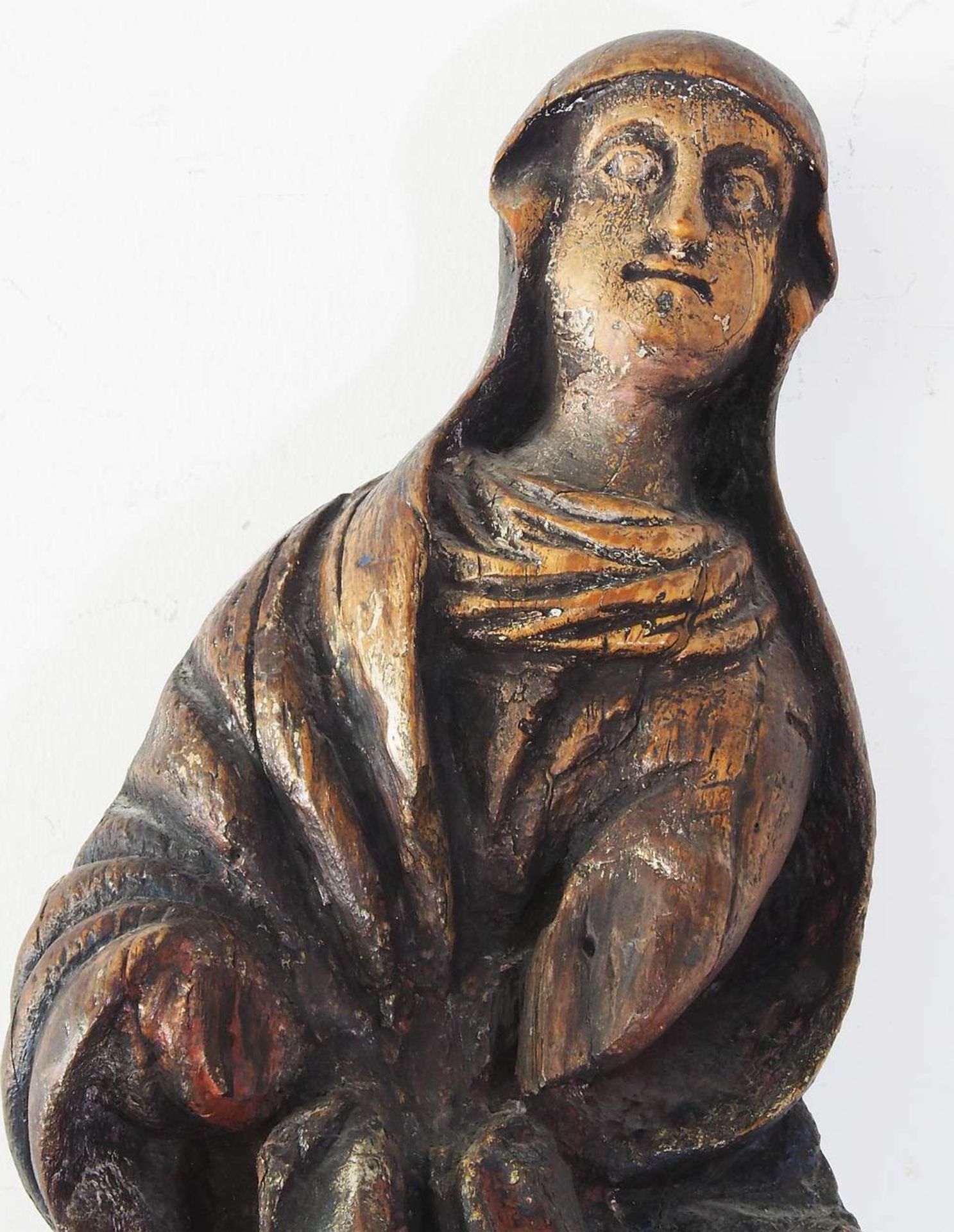 Mutter Gottes, Alpenländisch, Mitte 16. Jahrhundert. - Image 6 of 7
