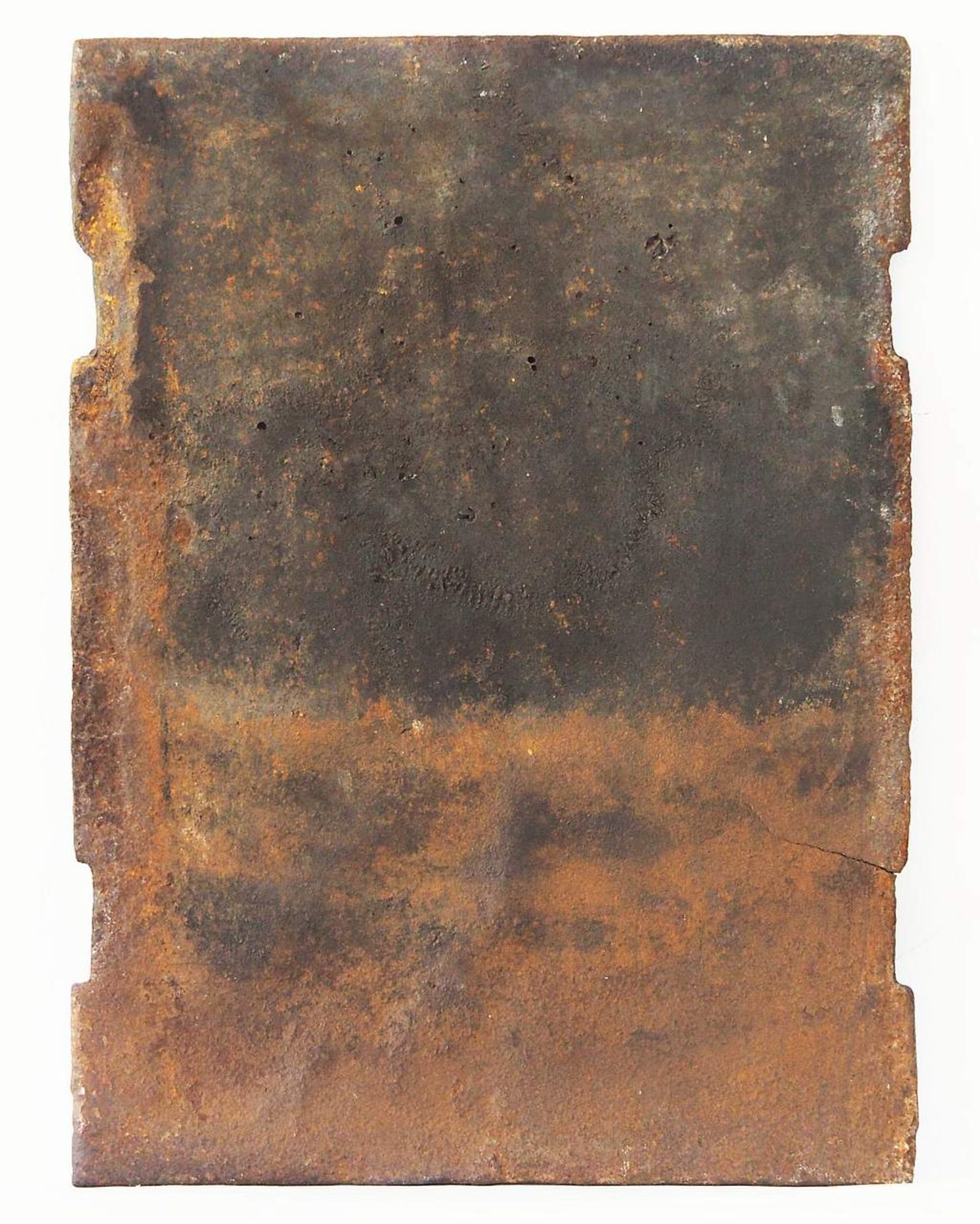 Gusseiserne Kaminplatte, bekrönter Doppeladler mit freier Kartusche, unten mit Jahreszahl 1716. - Image 5 of 5