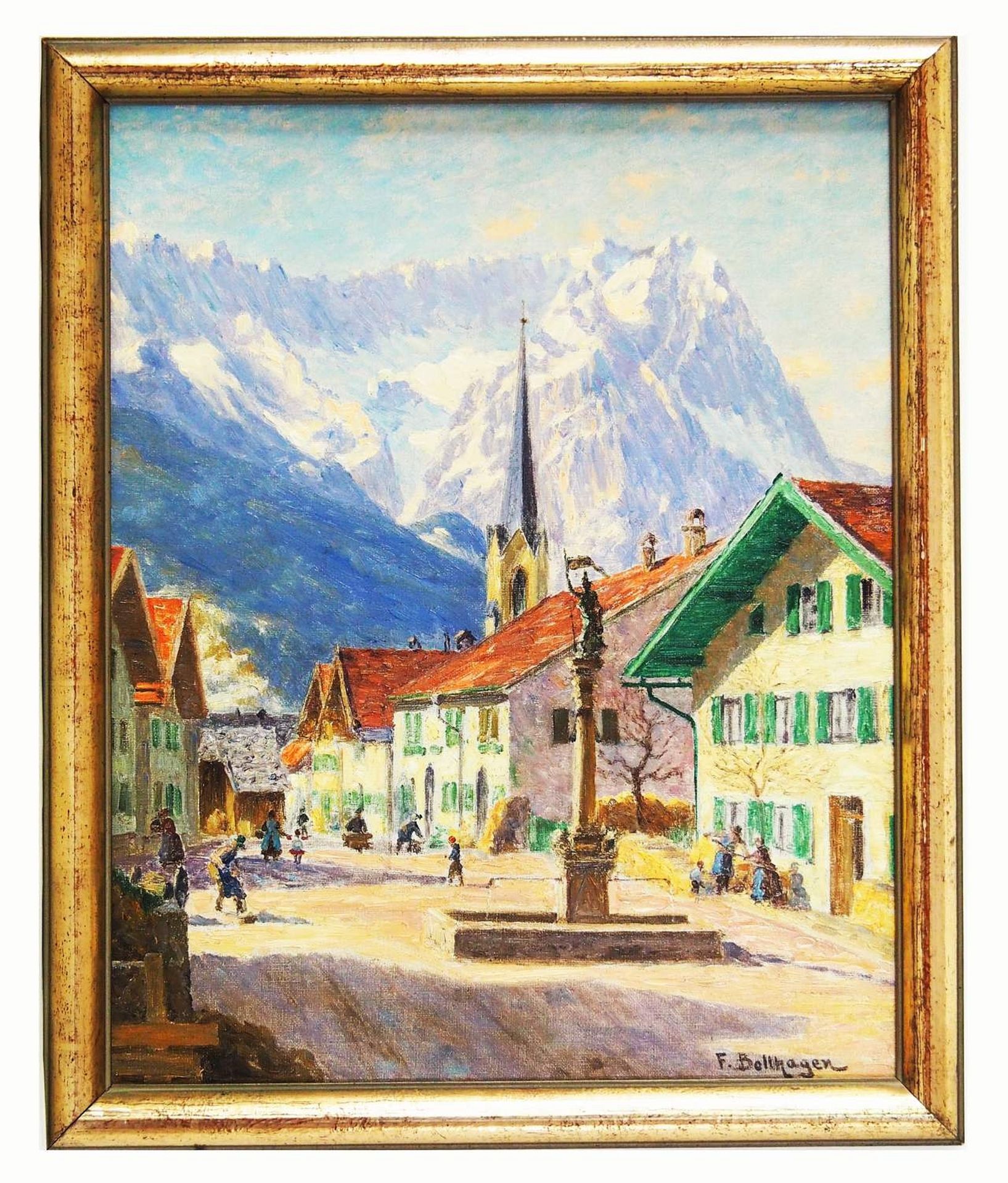 BOLLHAGEN, Franz Wilhelm. Floriansbrunnen in Garmisch - Image 3 of 5