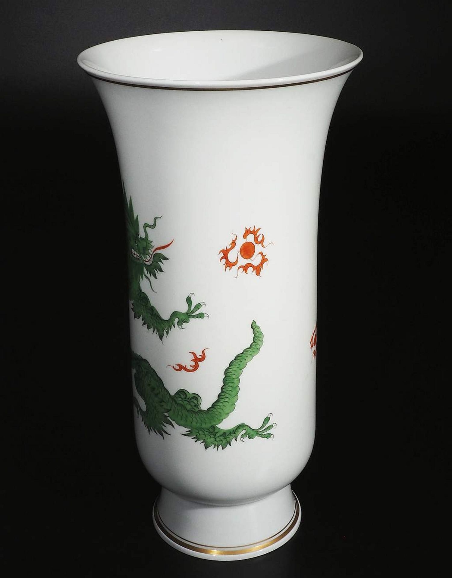 Große Vase  "Grüner Mingdrache",  MEISSEN  1957 - 1972.   - Bild 3 aus 7