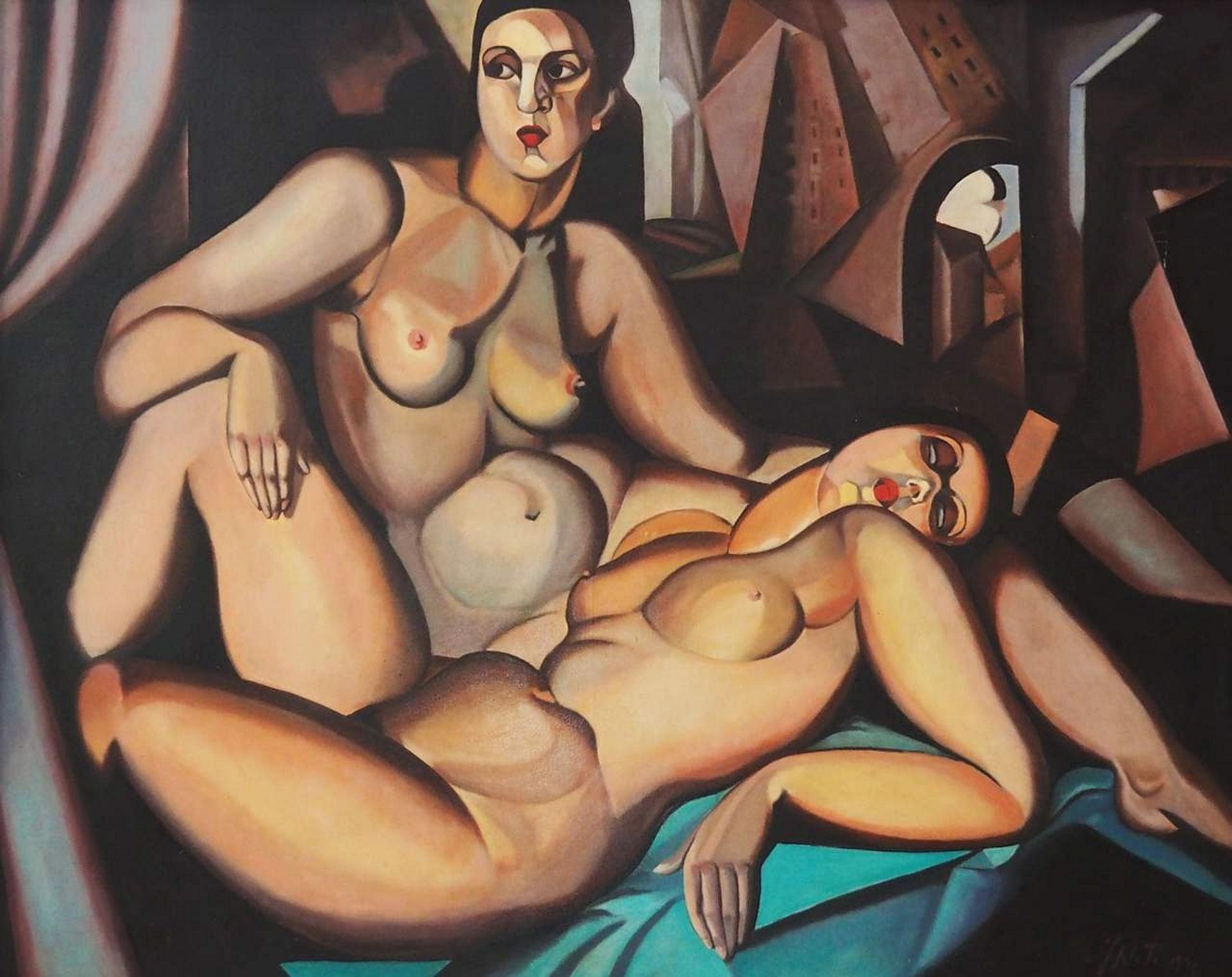 Nach TAMARA DE LEMPICKA (1898 - 1980 polnische Malerin des Art Déco). - Image 2 of 6