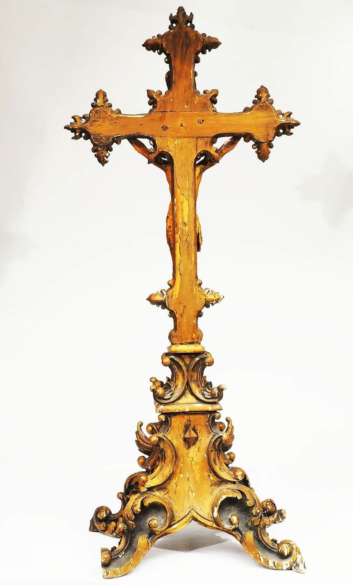 Standkruzifix,  Historismus. Holz, reich geschnitzt - Bild 6 aus 6