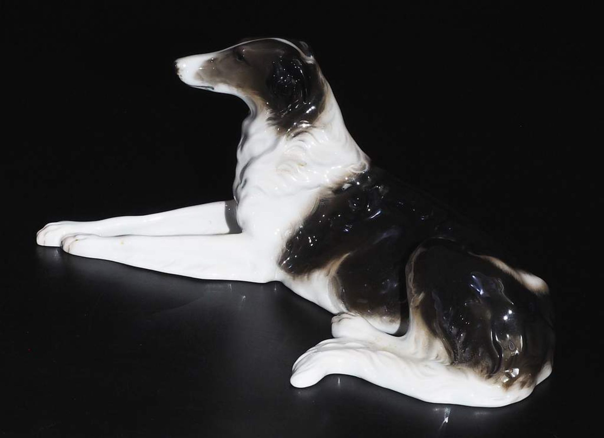 Tierfigur "Liegender Windhund", ROSENTHAL Selb Bavaria, Entwurf Max Valentin, - Image 3 of 7