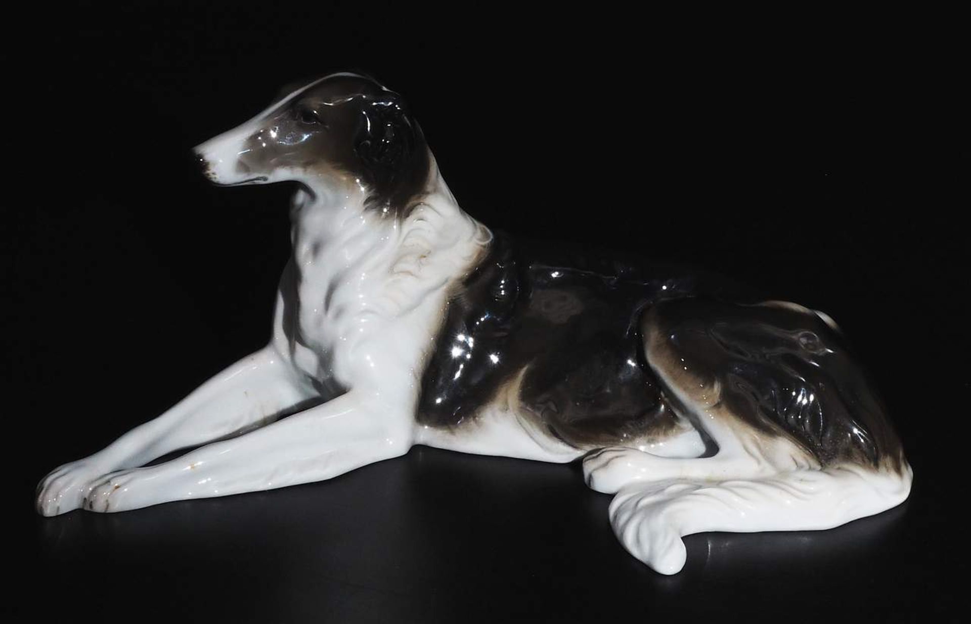 Tierfigur "Liegender Windhund", ROSENTHAL Selb Bavaria, Entwurf Max Valentin, - Image 2 of 7