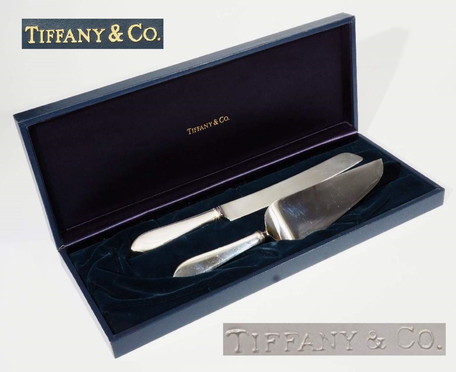 TIFFANY & Co. Sterlingsilber.   Tortenmesser und Tortenheber