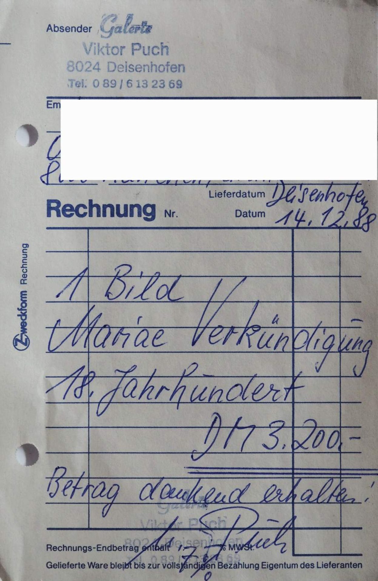 Mariae Verkündigung, 18. Jahrhundert. - Image 7 of 7