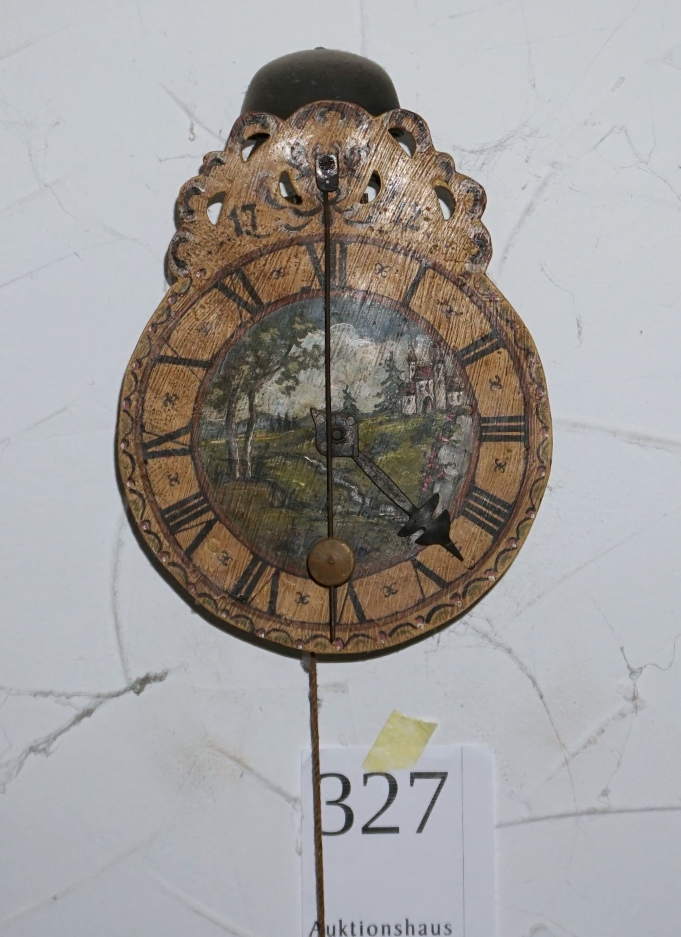 1 Wanduhr Zappler, dat. 1712, mit Gewicht, Asp.