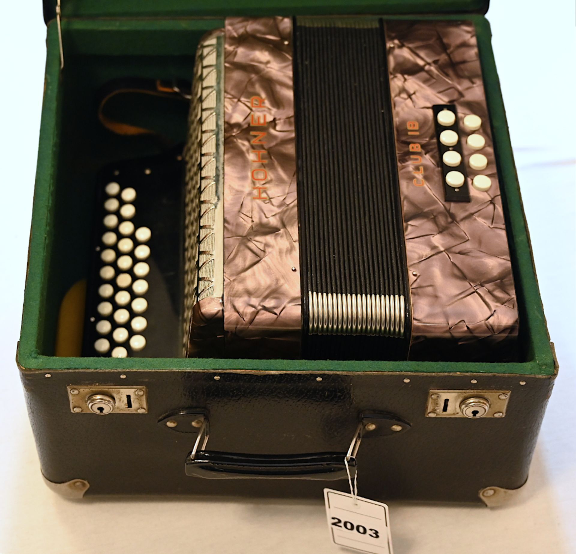 1 Akkordeon HOHNER "Club I B" H ca. 31cm, mit Transportkoffer, je z.T. besch., je Gsp. - Image 2 of 2