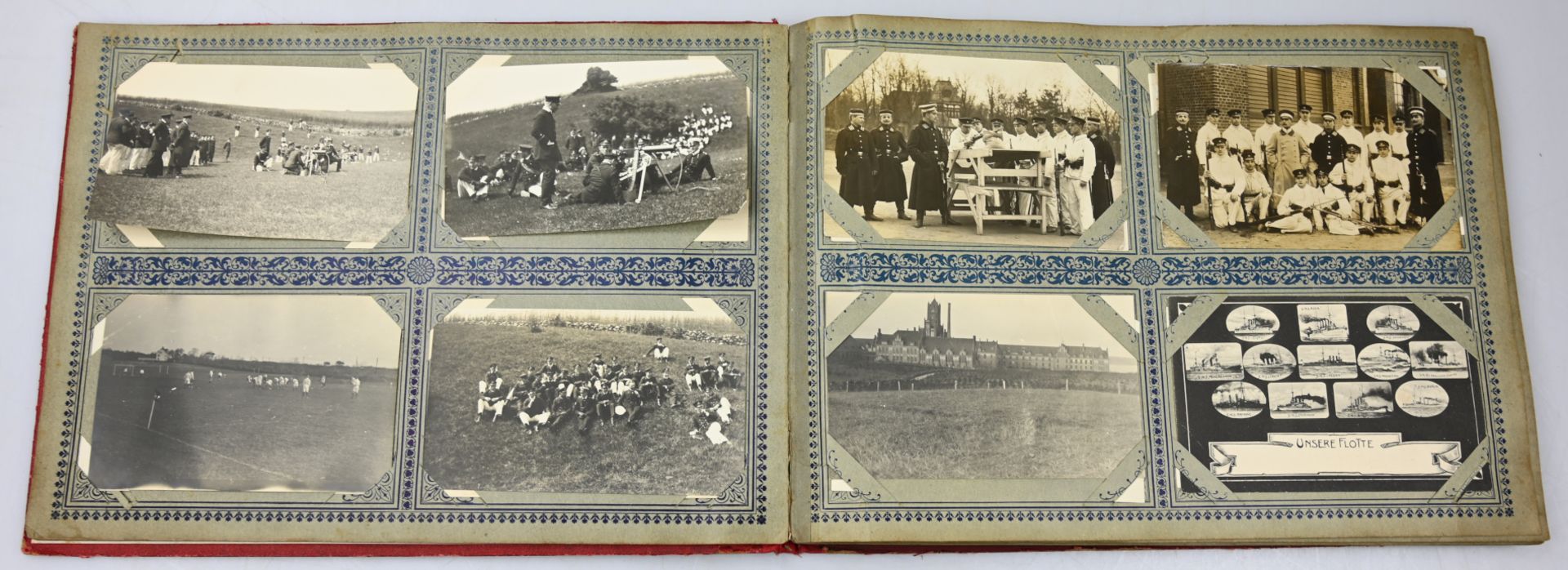 1 Postkartenalbum um 1900/1920 mit ca. 116 Gruß- und Ansichtskarten u.a.: militärische-/ Flottenmoti - Image 4 of 5