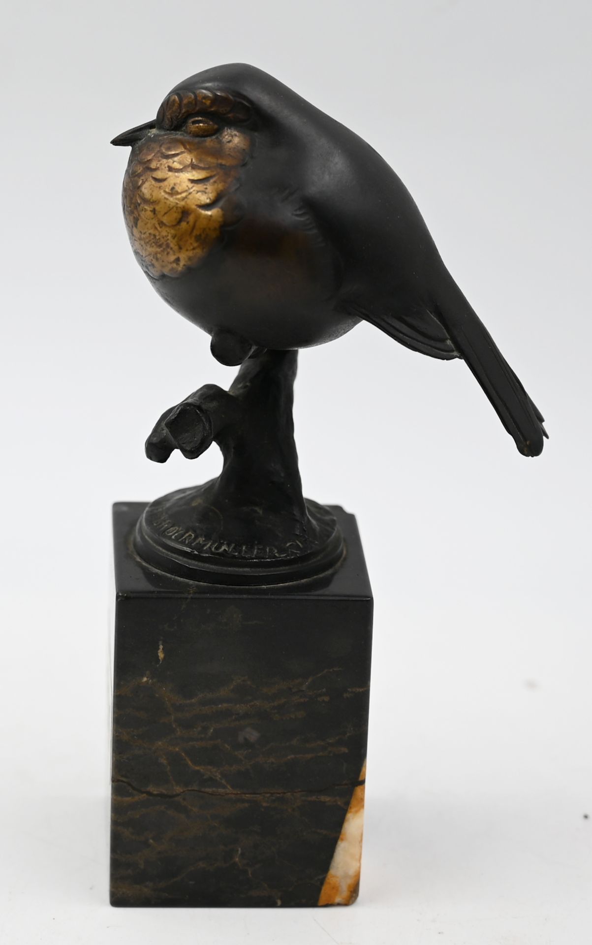 1 Bronzefigur z.T. gold patiniert, am Sockel bez. F. F. BROCKMÜLLER (wohl Friedrich Franz B. 1880-19 - Bild 2 aus 5