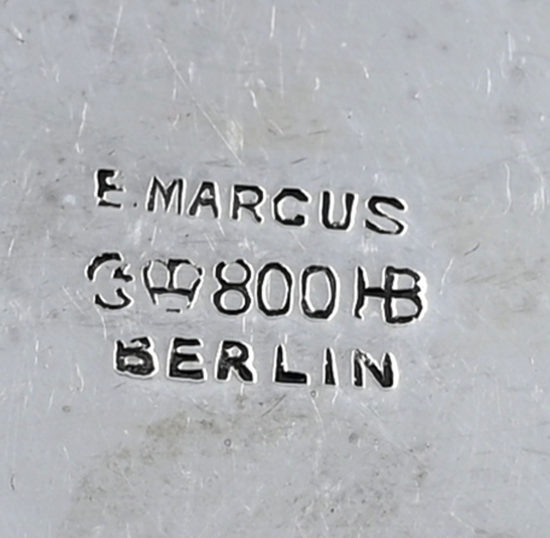 1 Teekanne auf Rechaud (3-teilig) jew. Silber 800 deutsch Hermann BEHRND, Dresden,  - Bild 4 aus 4