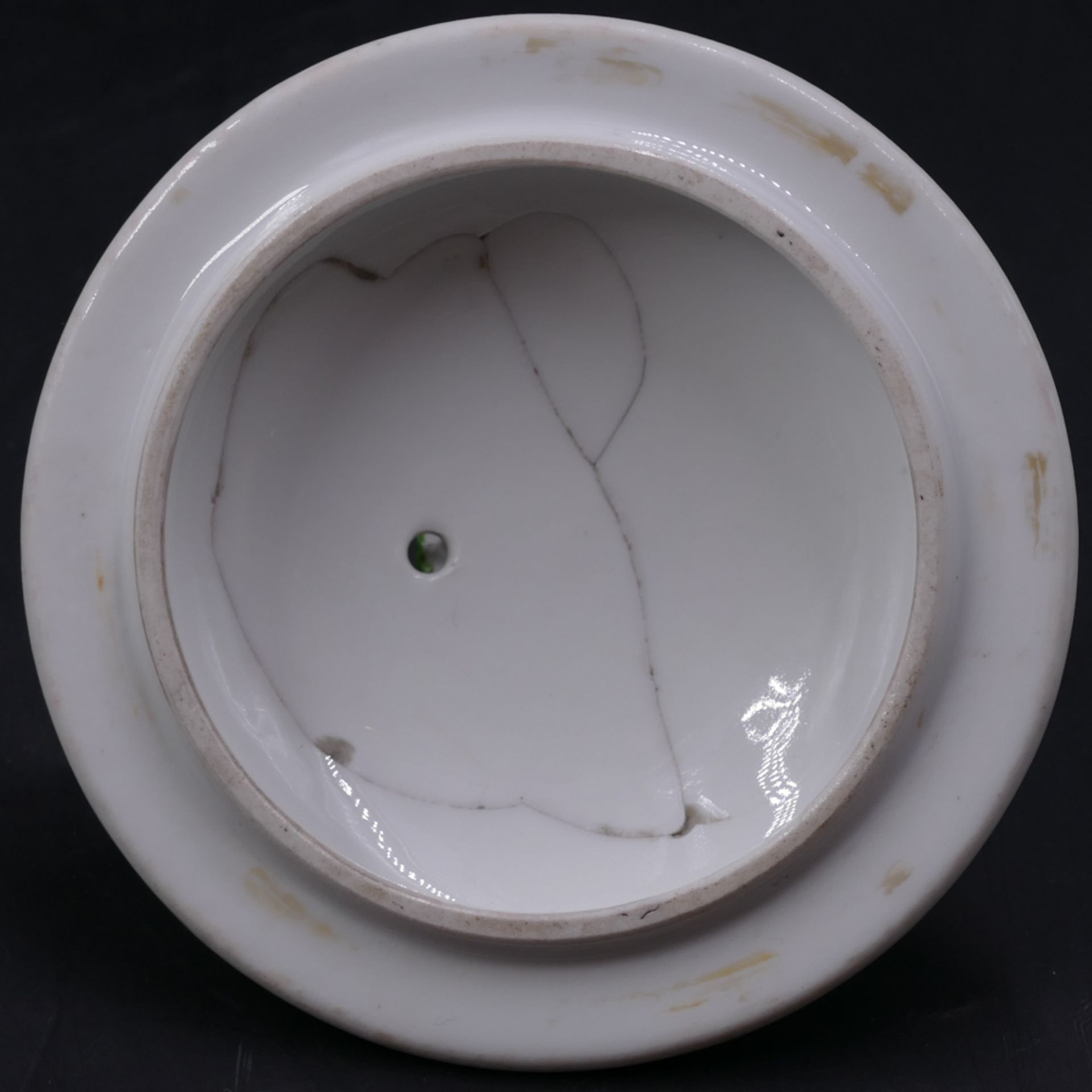 1 Teekanne Porzellan MEISSEN Marcolini-Zeit, Dekor "Indisch Purpur", Deckelknauf "Früchtekorb", - Image 3 of 3