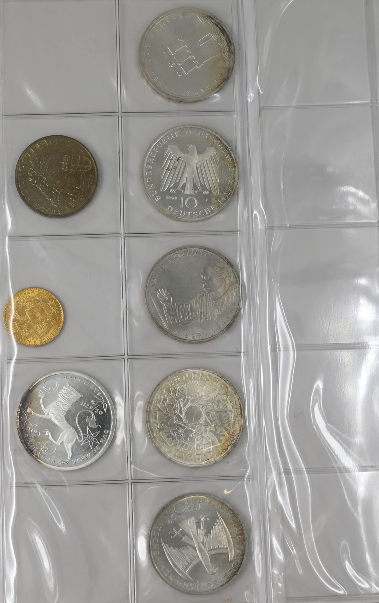 5 Goldmünzen: Österreich, Südafrika (Krügerrand), sowie versch. Münzen/Medaillen: Silber/Metall, BRD - Bild 4 aus 4