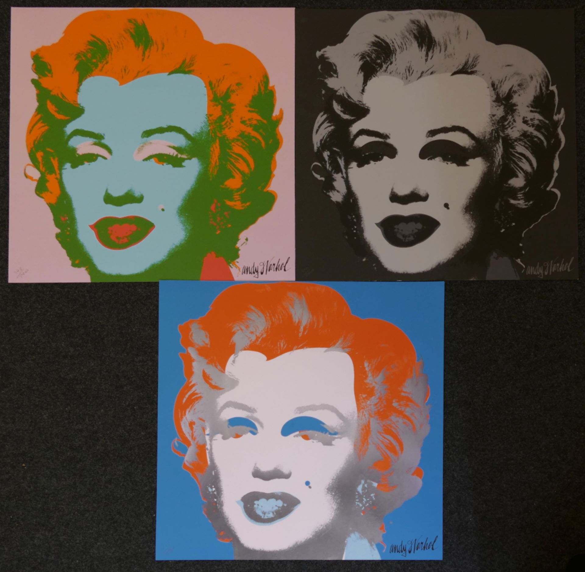 5 Offsetlithografien nach Andy WARHOL (wohl 1928 Pittsburgh-1987 New York) "Marilyn Monroe" in versc - Image 2 of 2