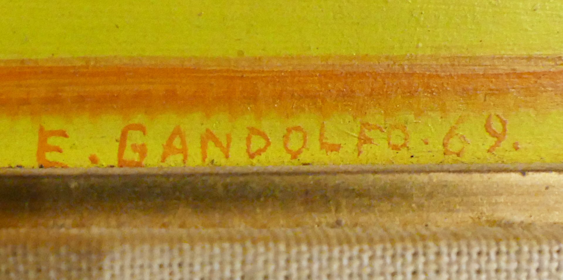 1 Ölgemälde r.u. sign. E. GANDOLFO (wohl Enrique Américo G. 1924 Hernando/Argentinien-2013 Río Terce - Image 3 of 6