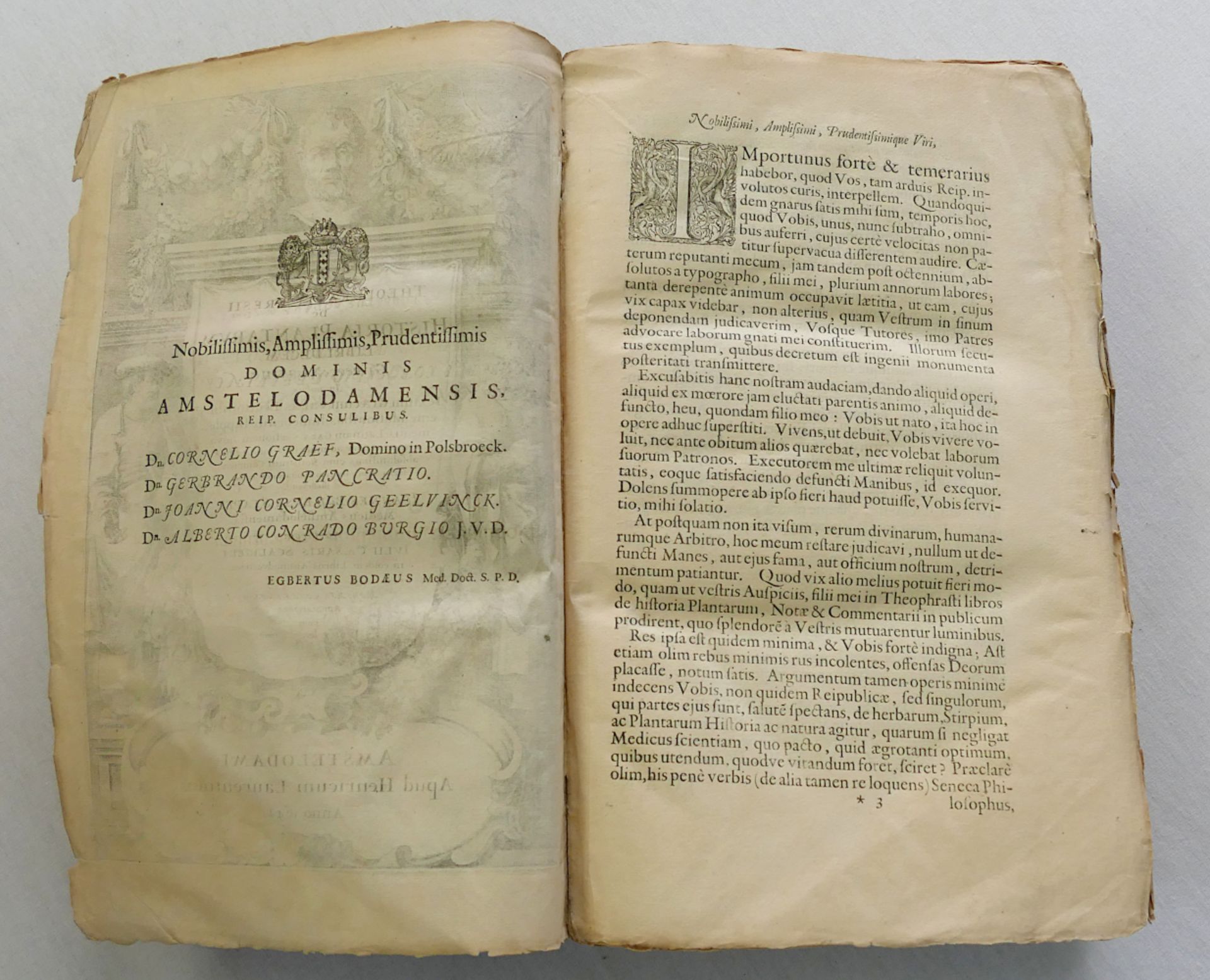1 Buch "Theophrasti Eresii De historia plantarum" von Johannes BODAEUS, Amsterdam 1644, ca. 1187 Sei - Image 2 of 4