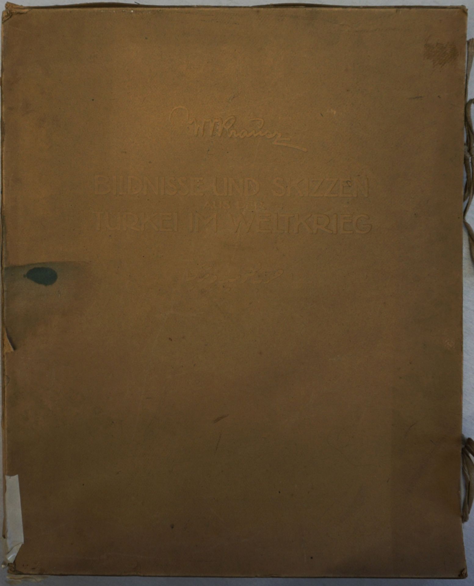 1 Mappenwerk "Die Türkei im Weltkrieg-Bildnisse und Skizzen von Wilh. Victor KRAUSZ" Wien 1916, - Image 8 of 9