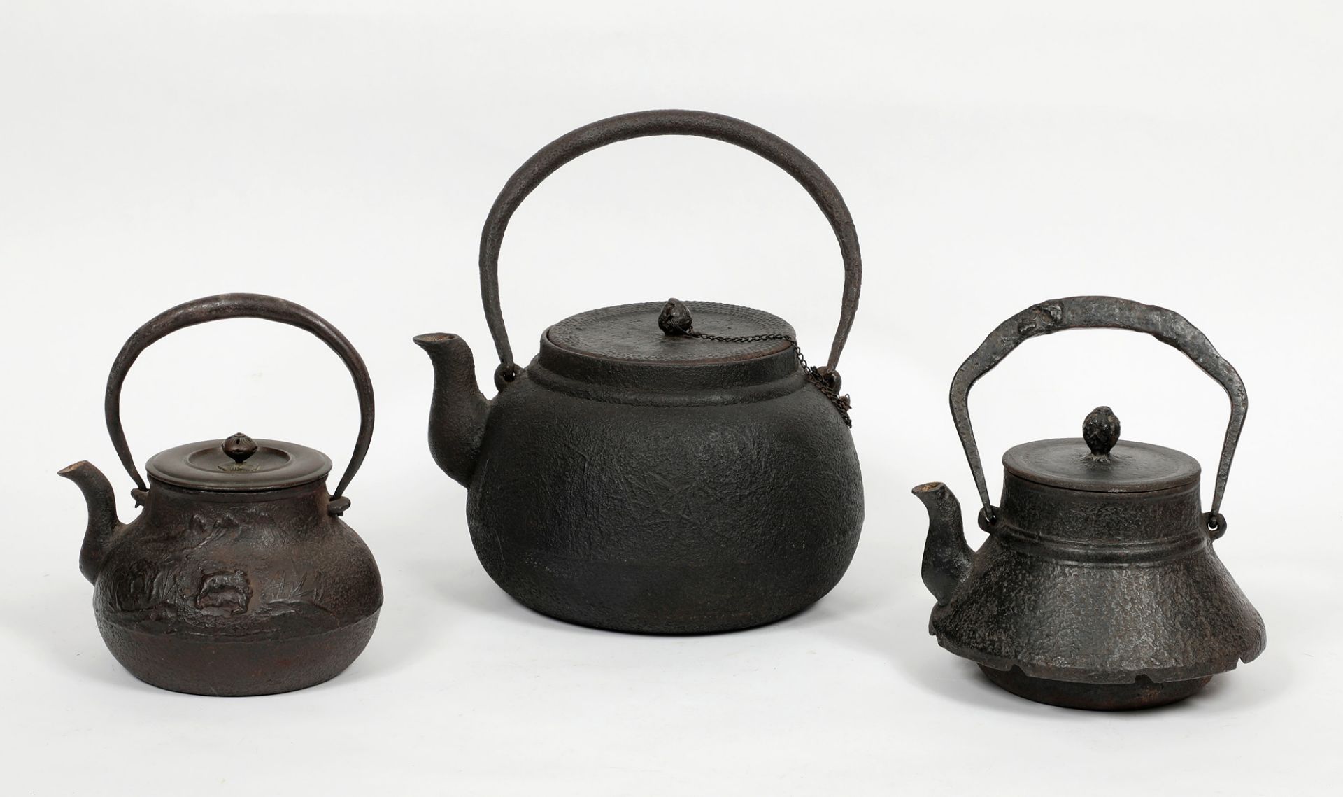 Drei Teekannen, Japan, Eisen